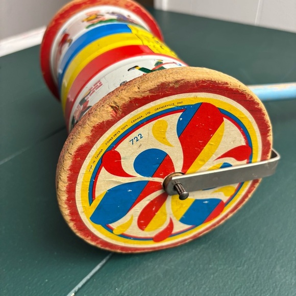 Vintage 1950 Fisher-Price Musical Chime roller toy with nursery rhymes - Picture 5 of 13